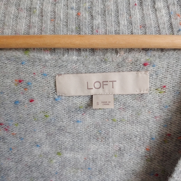 LOFT Pastel Speckled Multicolor Knit Tunic Length Sweater Top - Picture 3 of 5